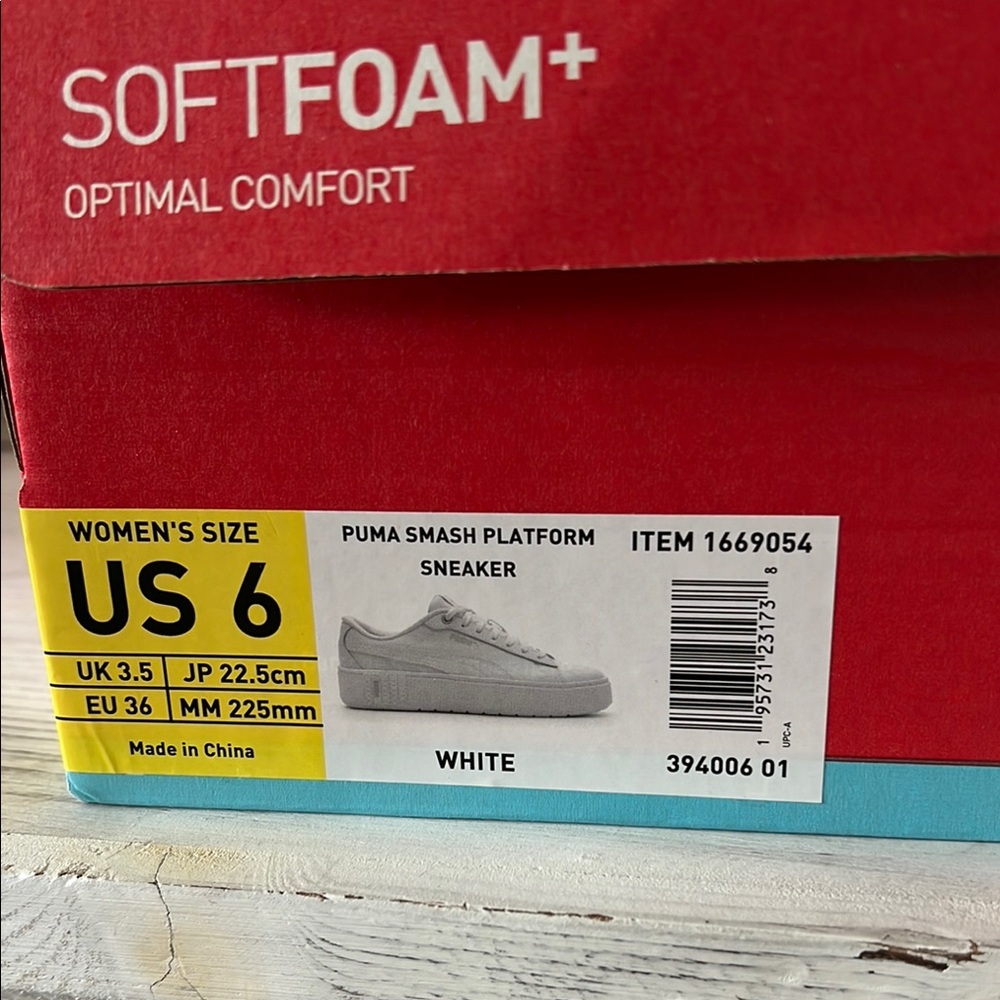 Puma White Athletic Shoes - Picture 3 of 5